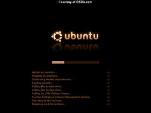 Ecran de démarrage Ubuntu Breezy