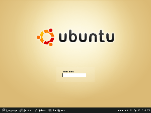 page de login Ubuntu Breezy